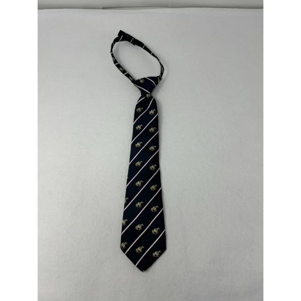 Janie and Jack Horse Jockey Stripe Necktie Neck‎ Tie Navy Boys